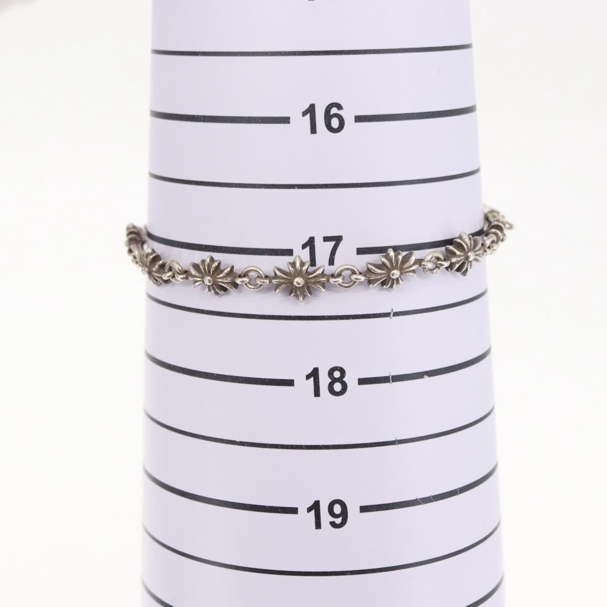 Chrome Hearts Tiny E CH Plus Bracelet Ag925 12 LINK Silver Auth 143050M