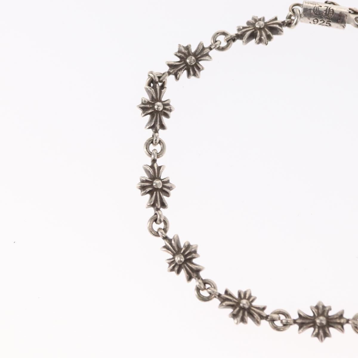 Chrome Hearts Tiny E CH Plus Bracelet Ag925 12 LINK Silver Auth 143050M
