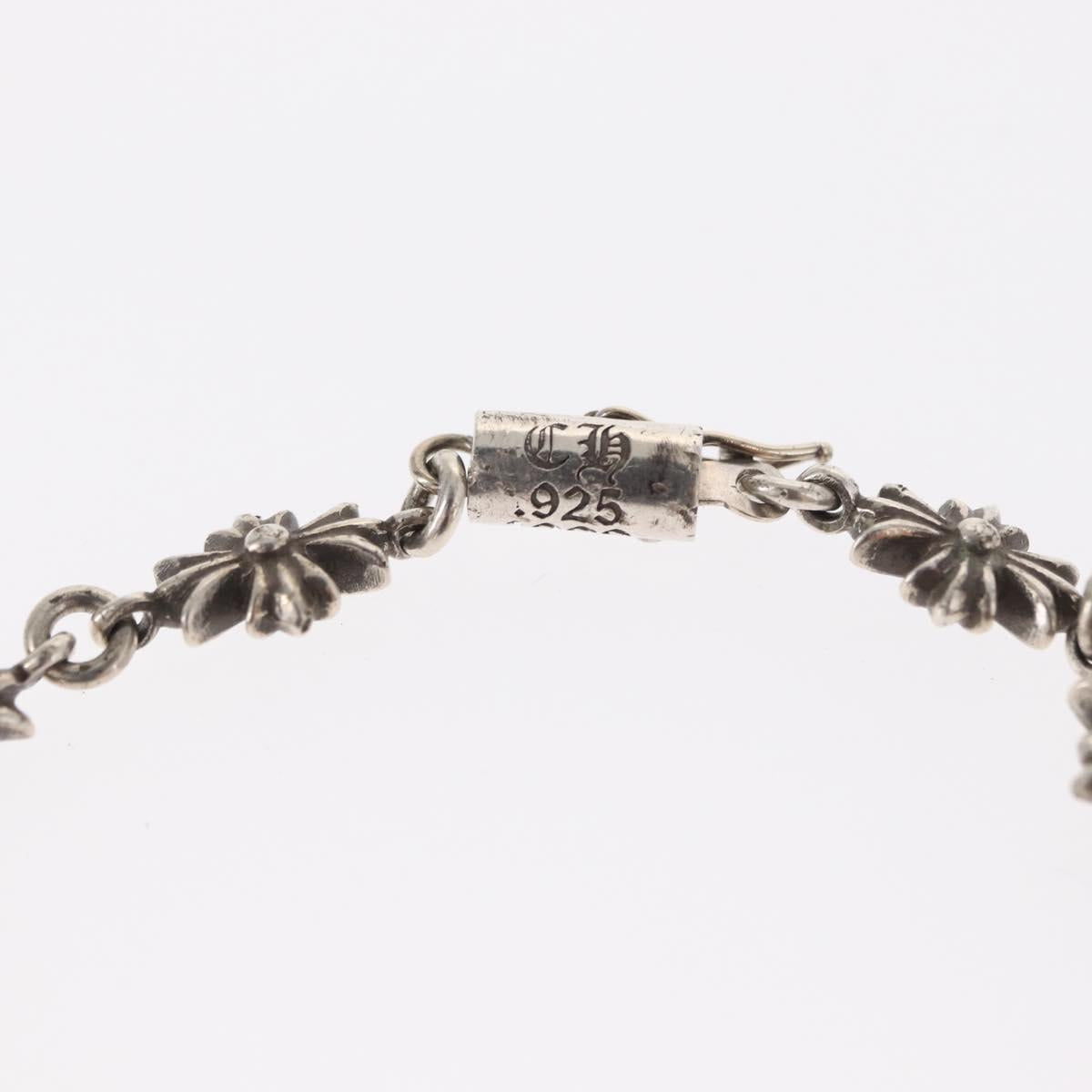 Chrome Hearts Tiny E CH Plus Bracelet Ag925 12 LINK Silver Auth 143050M