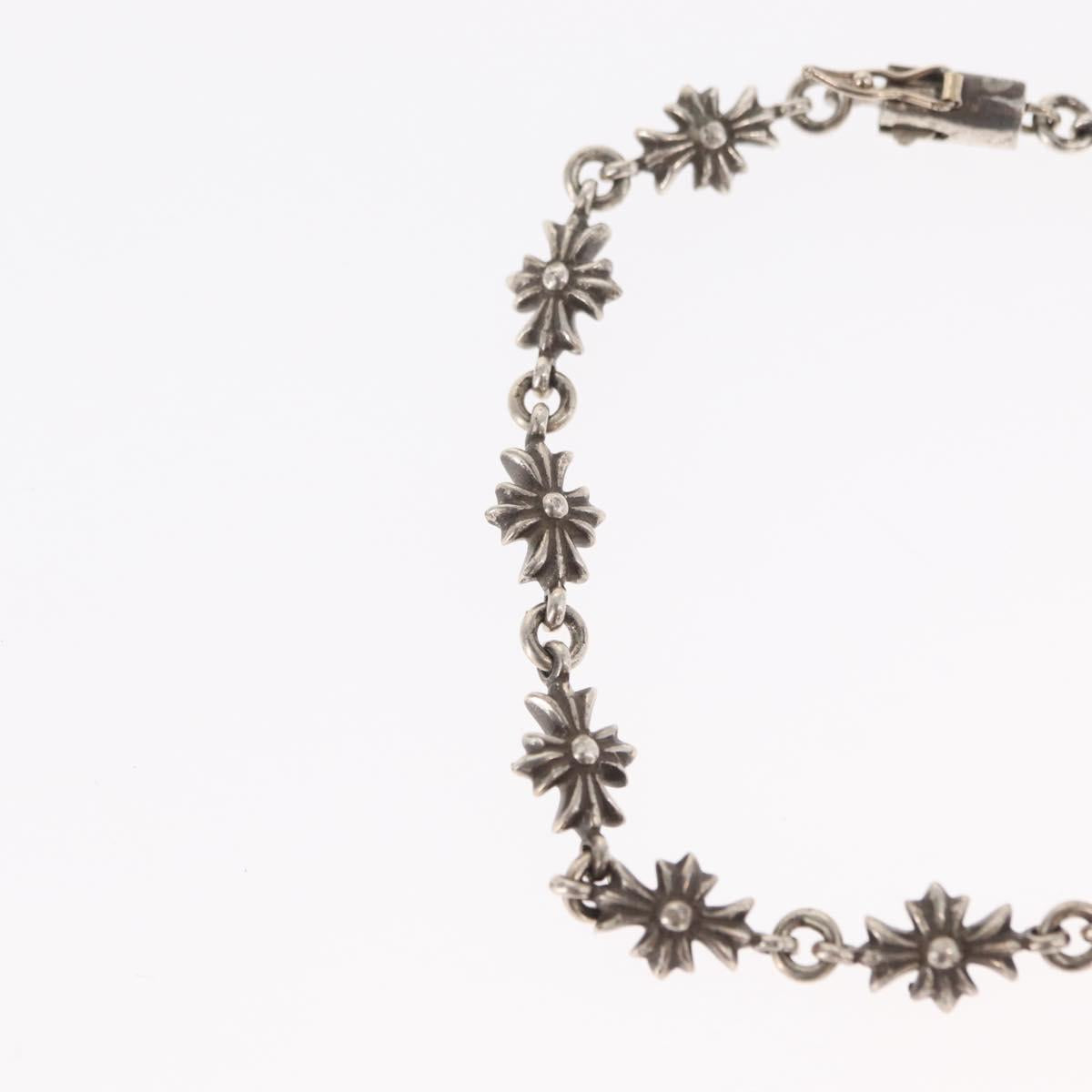 Chrome Hearts Tiny E CH Plus Bracelet Ag925 12 LINK Silver Auth 143050M