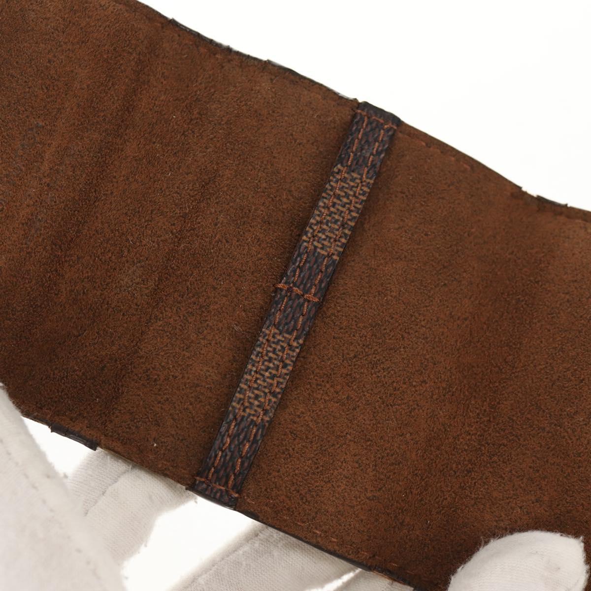 LOUIS VUITTON Damier Classic Car Bouton de Manchette Cuffs Ag925 LV Auth 143055M