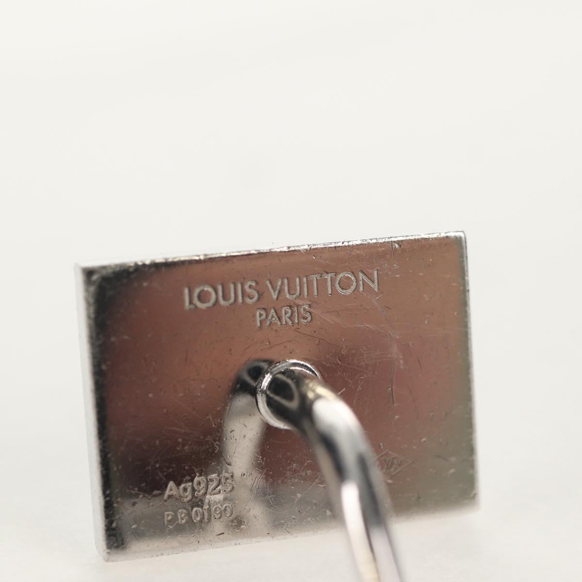 LOUIS VUITTON Damier Classic Car Bouton de Manchette Cuffs Ag925 LV Auth 143055M