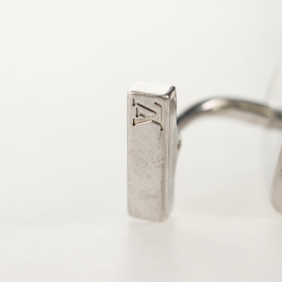 LOUIS VUITTON Bouton De Manchette Cadena Eclet Padlock Ag925 Silver Auth 143056M