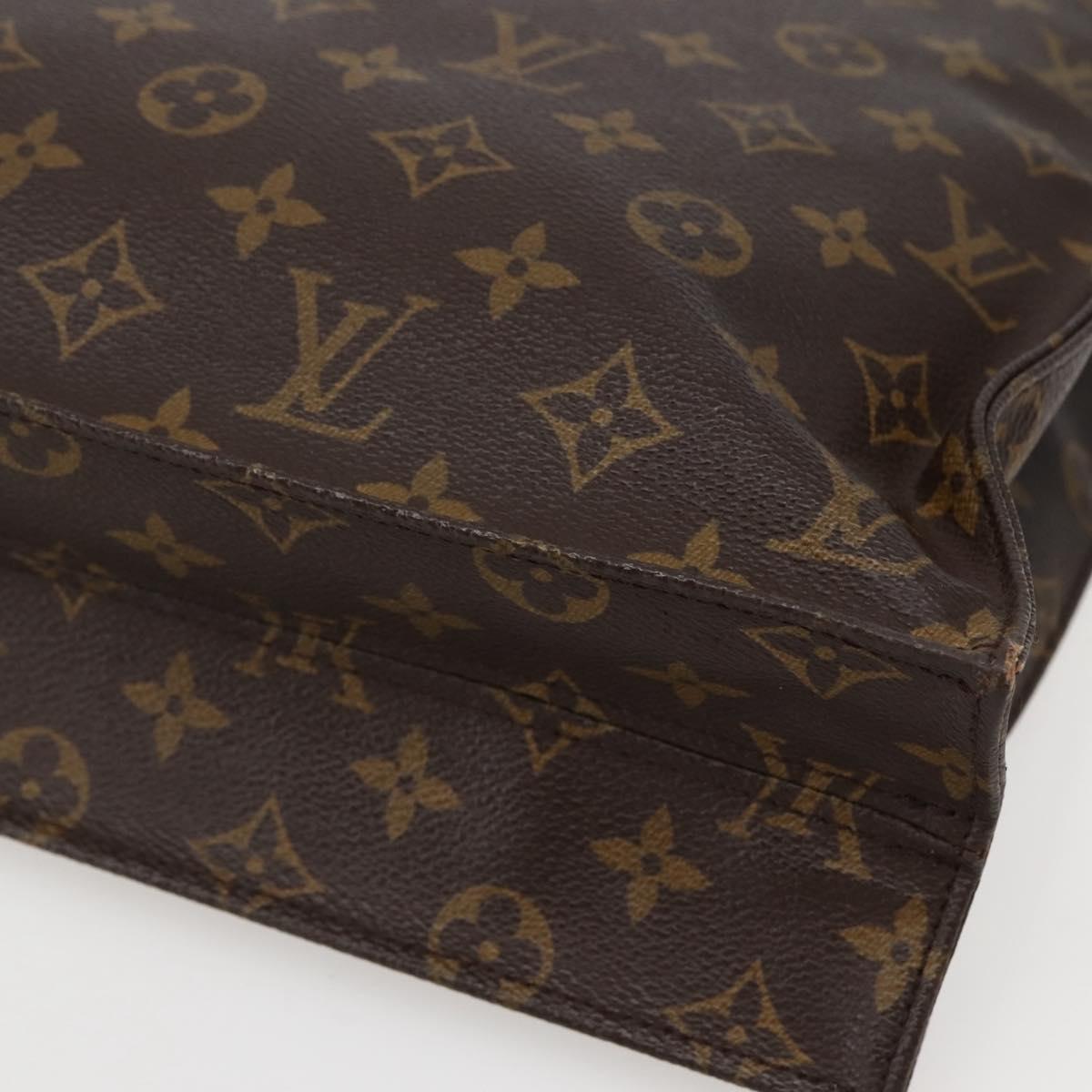 LOUIS VUITTON Monogram Sac Plat Hand Bag M51140 LV Auth 143075