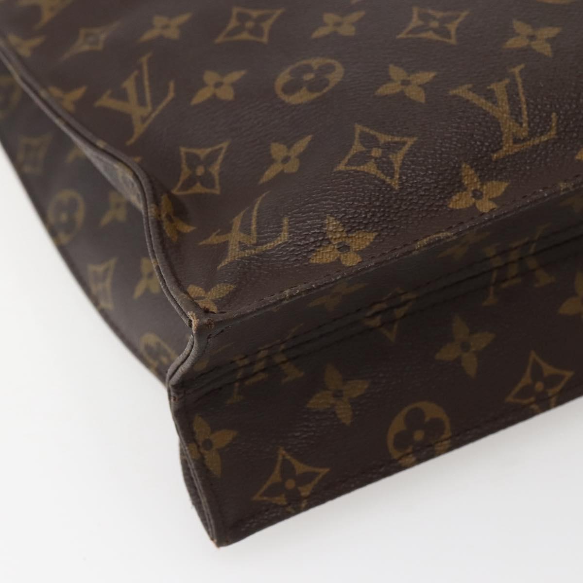 LOUIS VUITTON Monogram Sac Plat Hand Bag M51140 LV Auth 143075