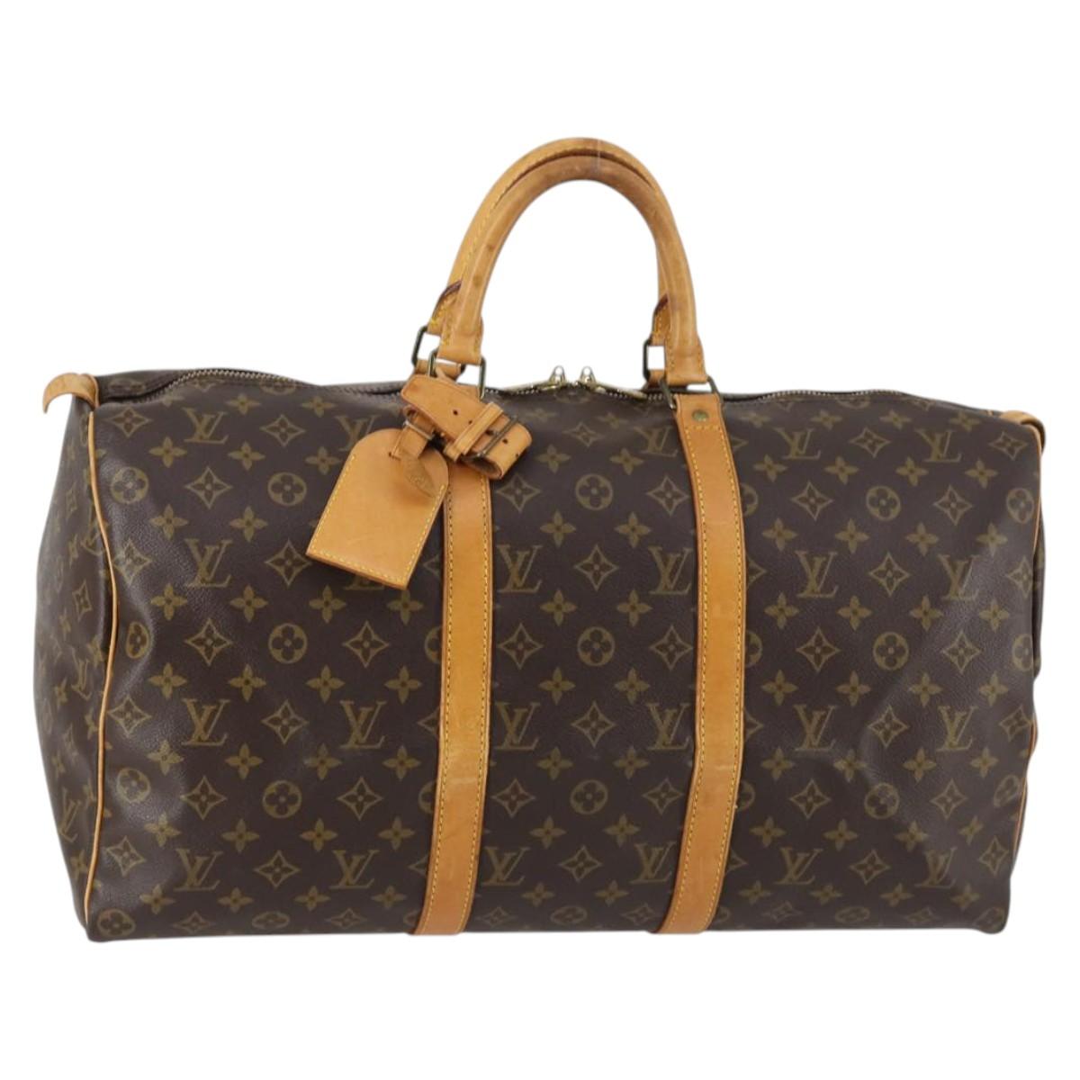 LOUIS VUITTON Monogram Keepall 50 Boston Bag M41426 LV Auth 143077