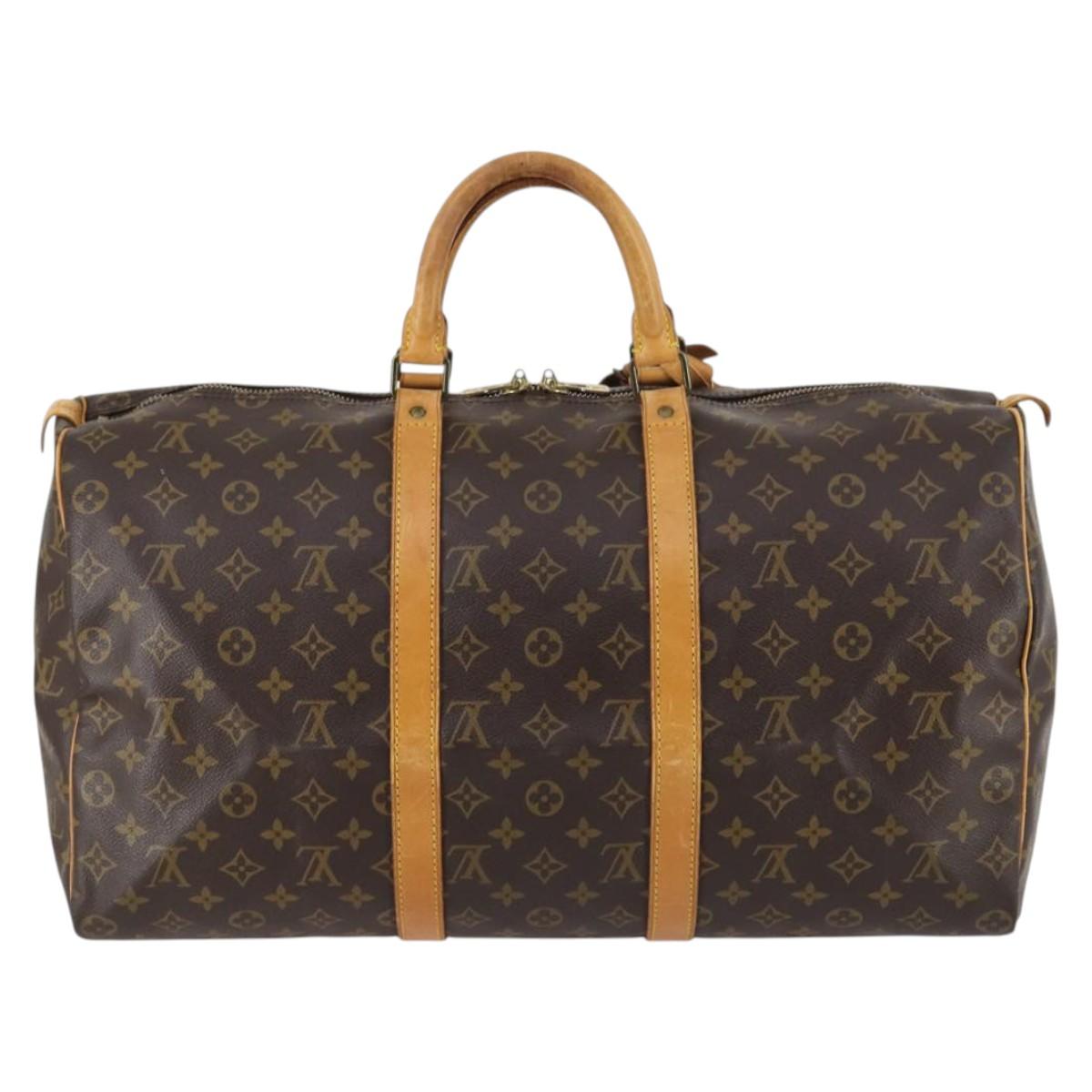 LOUIS VUITTON Monogram Keepall 50 Boston Bag M41426 LV Auth 143077