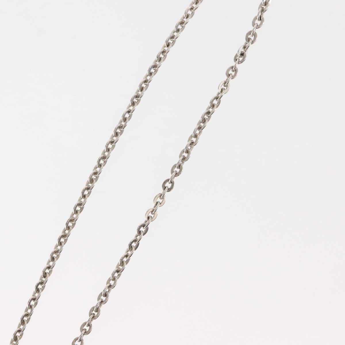 LOUIS VUITTON PandantifV Necklace metal Silver M65363 LV Auth 143094