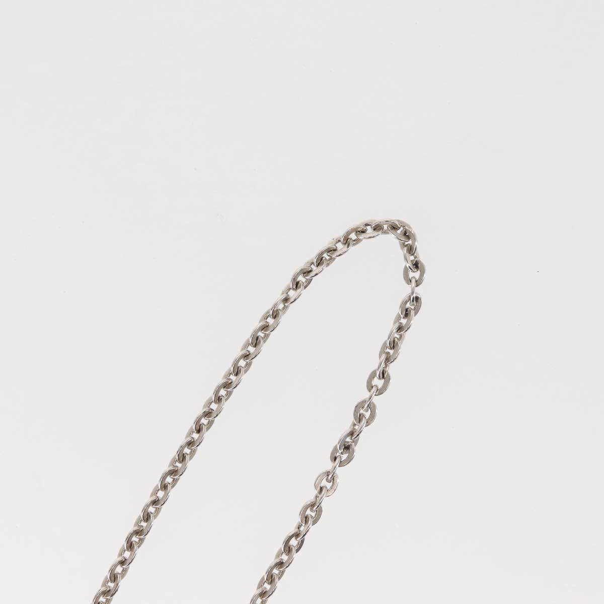 LOUIS VUITTON PandantifV Necklace metal Silver M65363 LV Auth 143094