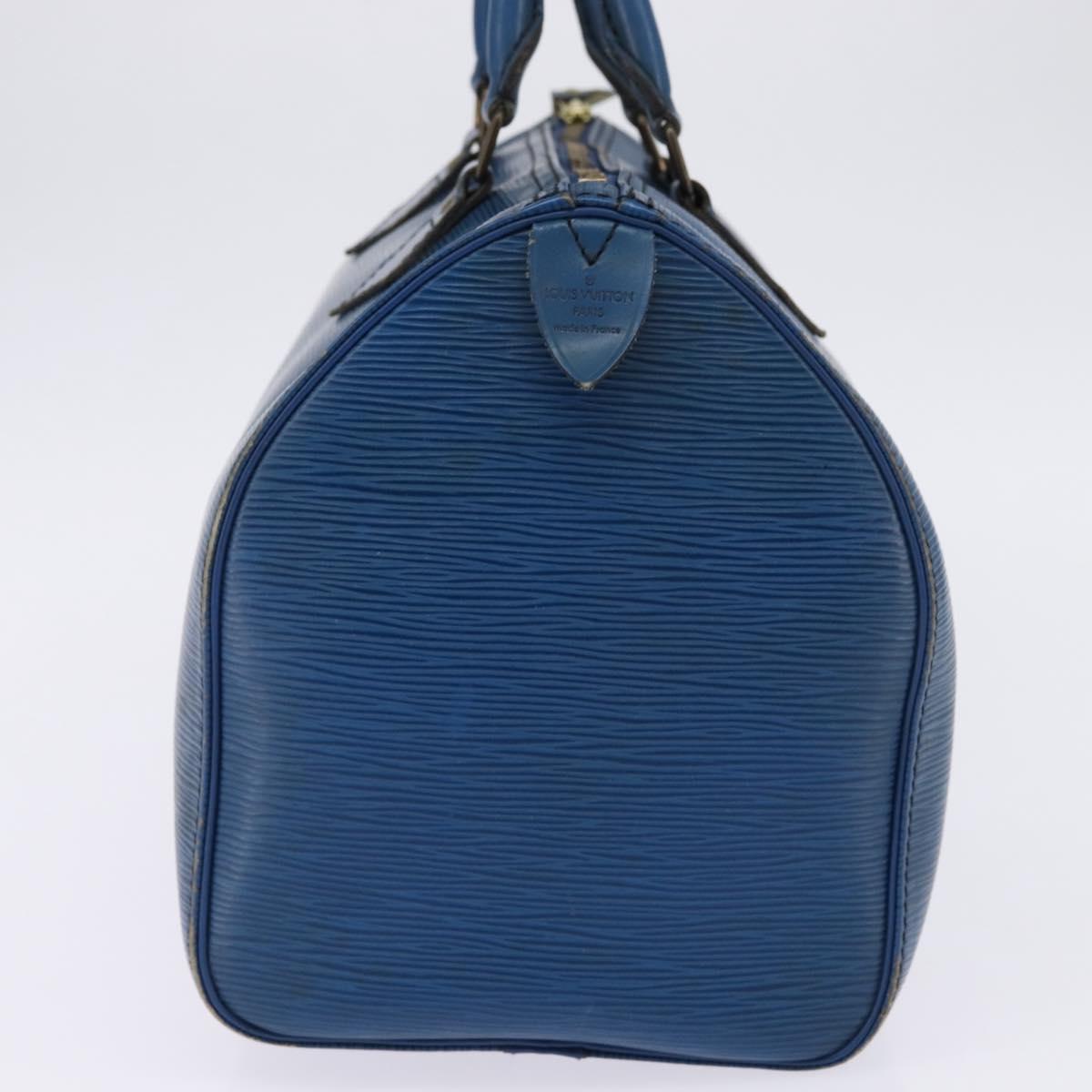 LOUIS VUITTON Epi Speedy 30 Hand Bag Toledo Blue M43005 LV Auth 143100