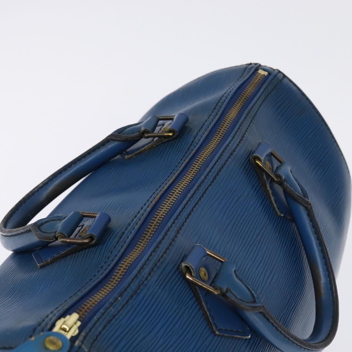 LOUIS VUITTON Epi Speedy 30 Hand Bag Toledo Blue M43005 LV Auth 143100