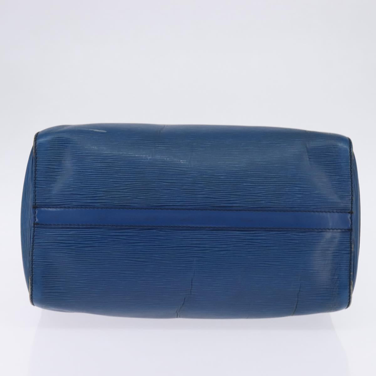 LOUIS VUITTON Epi Speedy 30 Hand Bag Toledo Blue M43005 LV Auth 143100