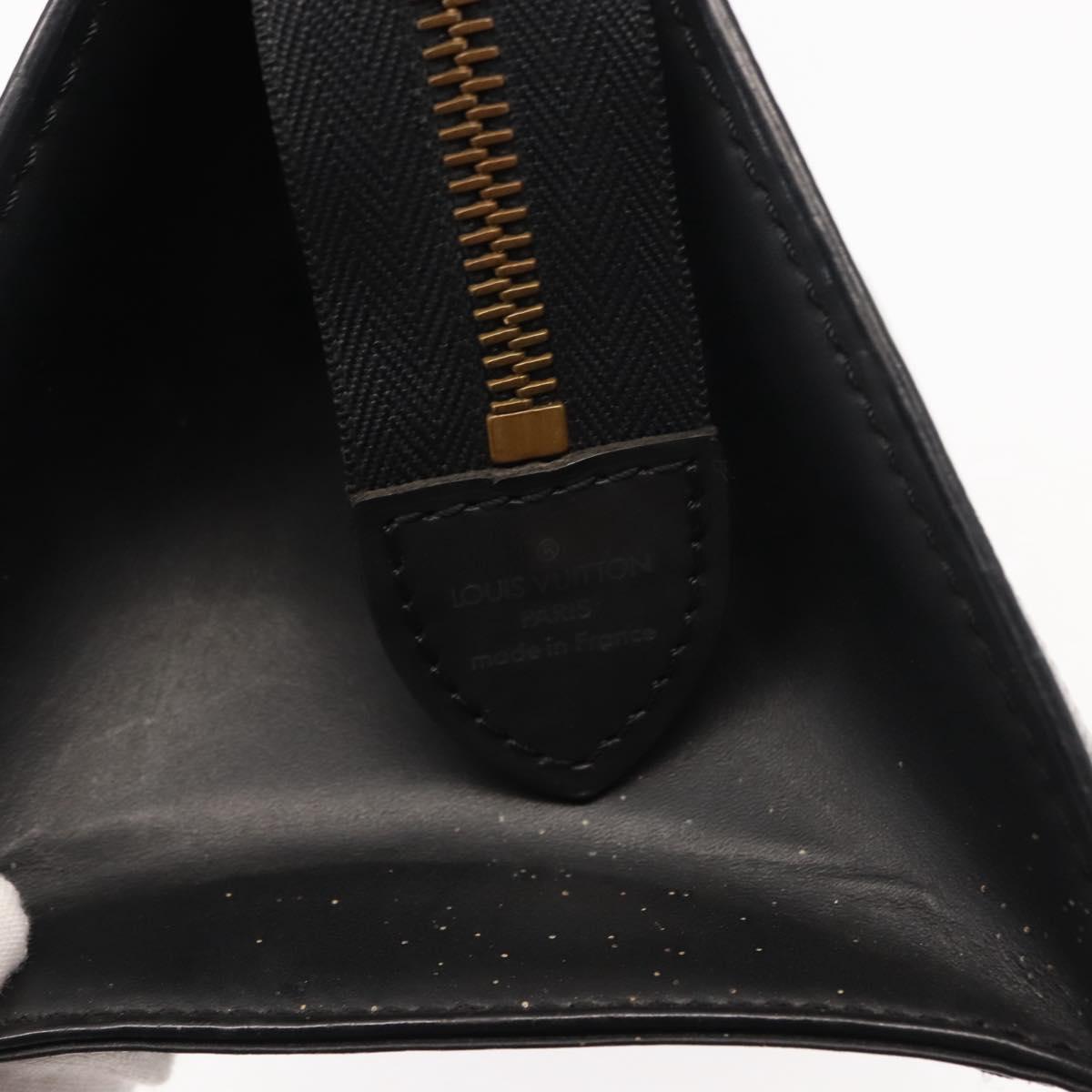 LOUIS VUITTON Epi Sac Triangle Hand Bag Black M52092 LV Auth 143103