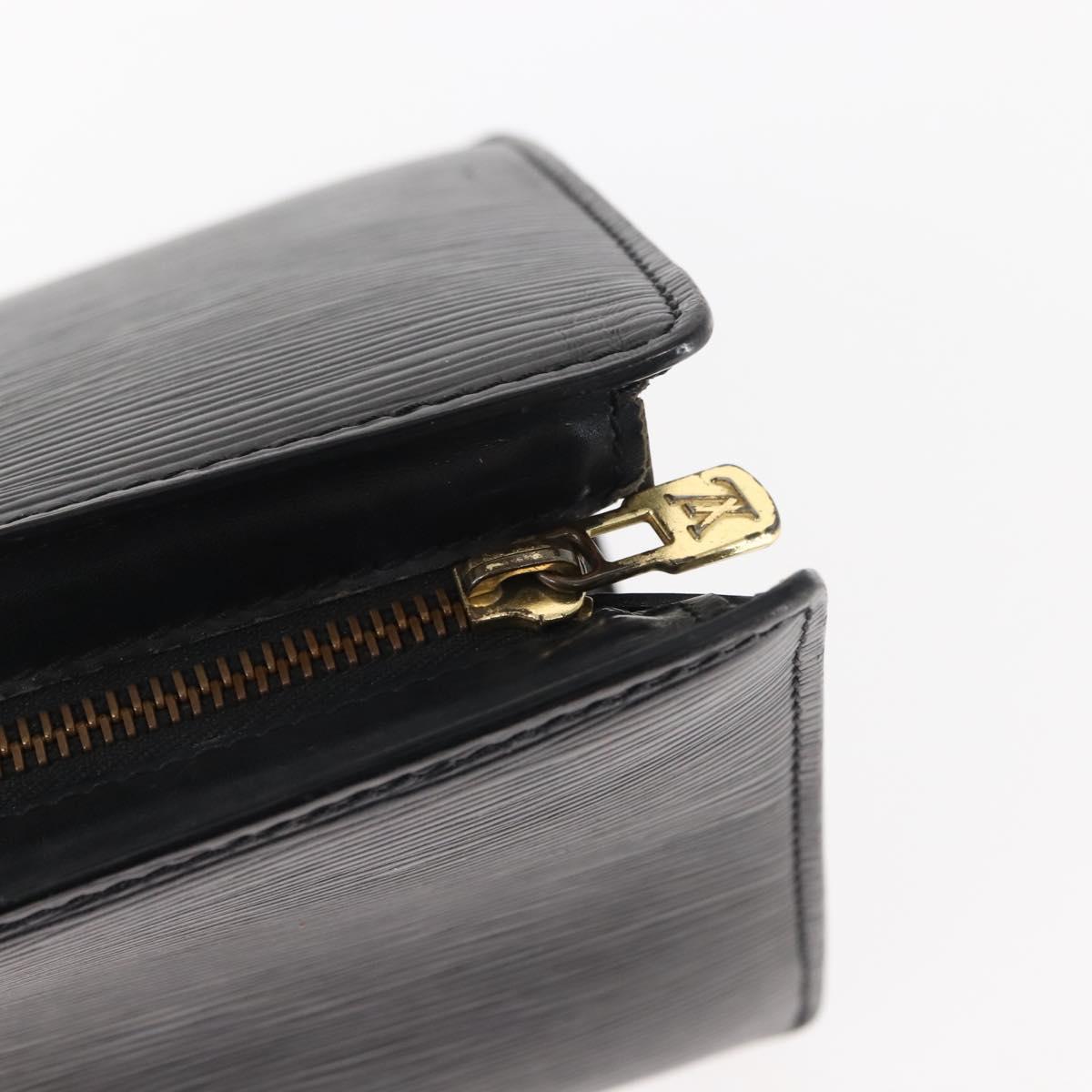 LOUIS VUITTON Epi Sac Triangle Hand Bag Black M52092 LV Auth 143103