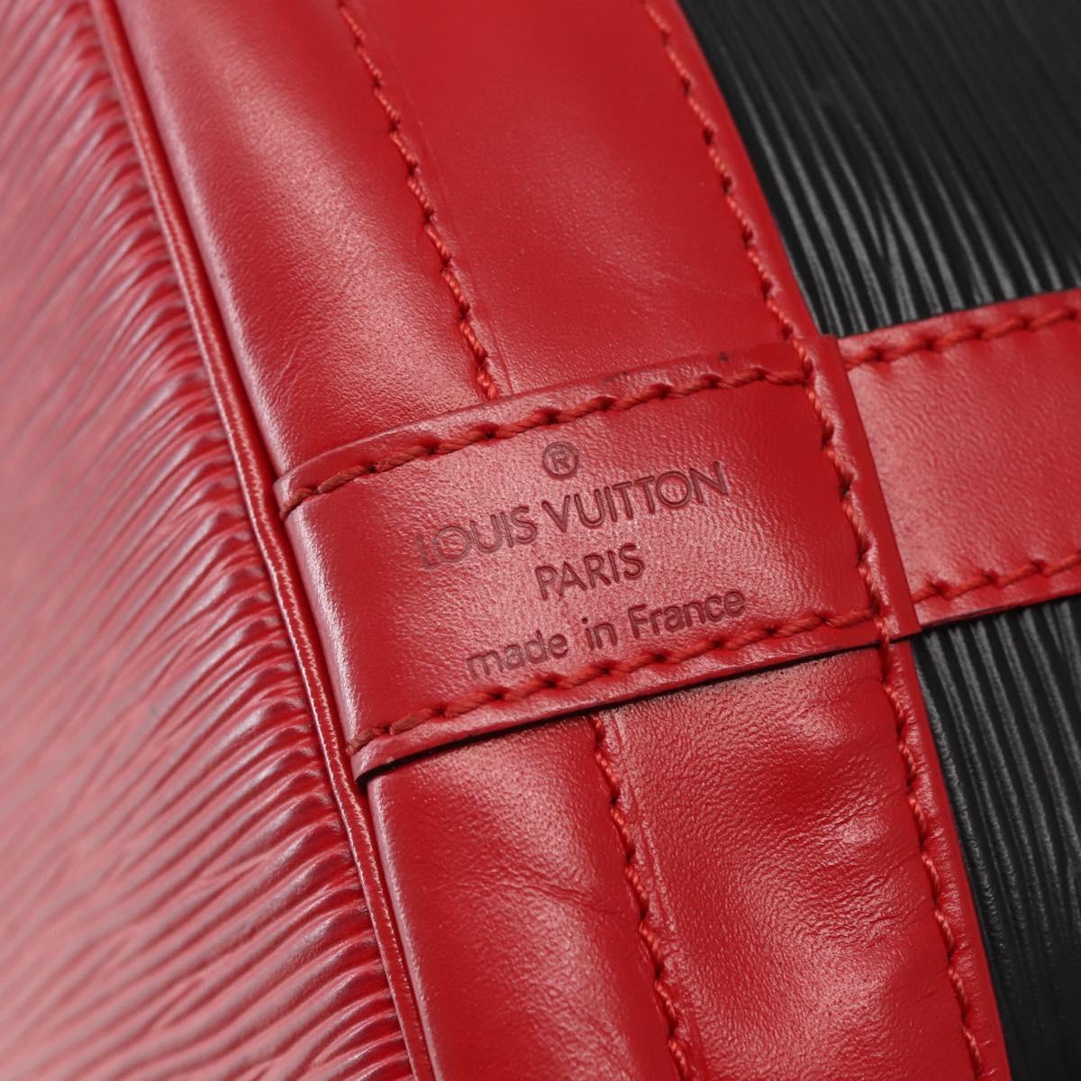LOUIS VUITTON Epi Noe Shoulder Bag Bicolor Black Red M44017 LV Auth 143106