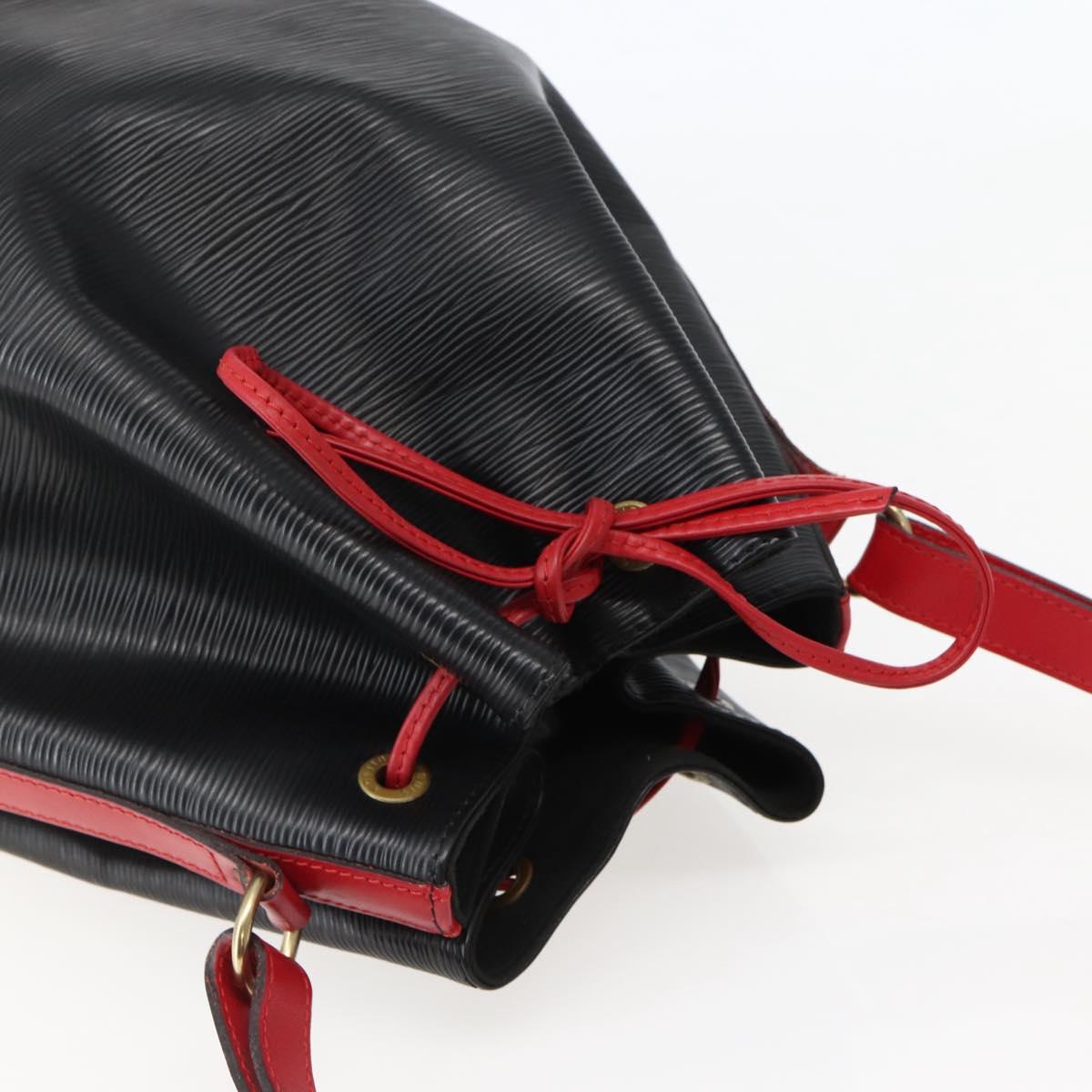 LOUIS VUITTON Epi Noe Shoulder Bag Bicolor Black Red M44017 LV Auth 143106
