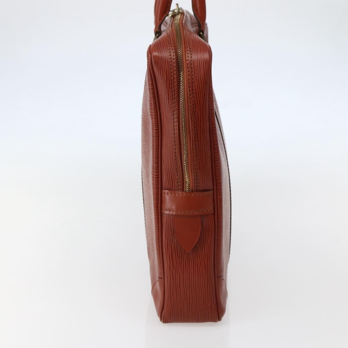 LOUIS VUITTON Epi Porte Documents Voyage Business Bag Brown M54478 Auth 143107