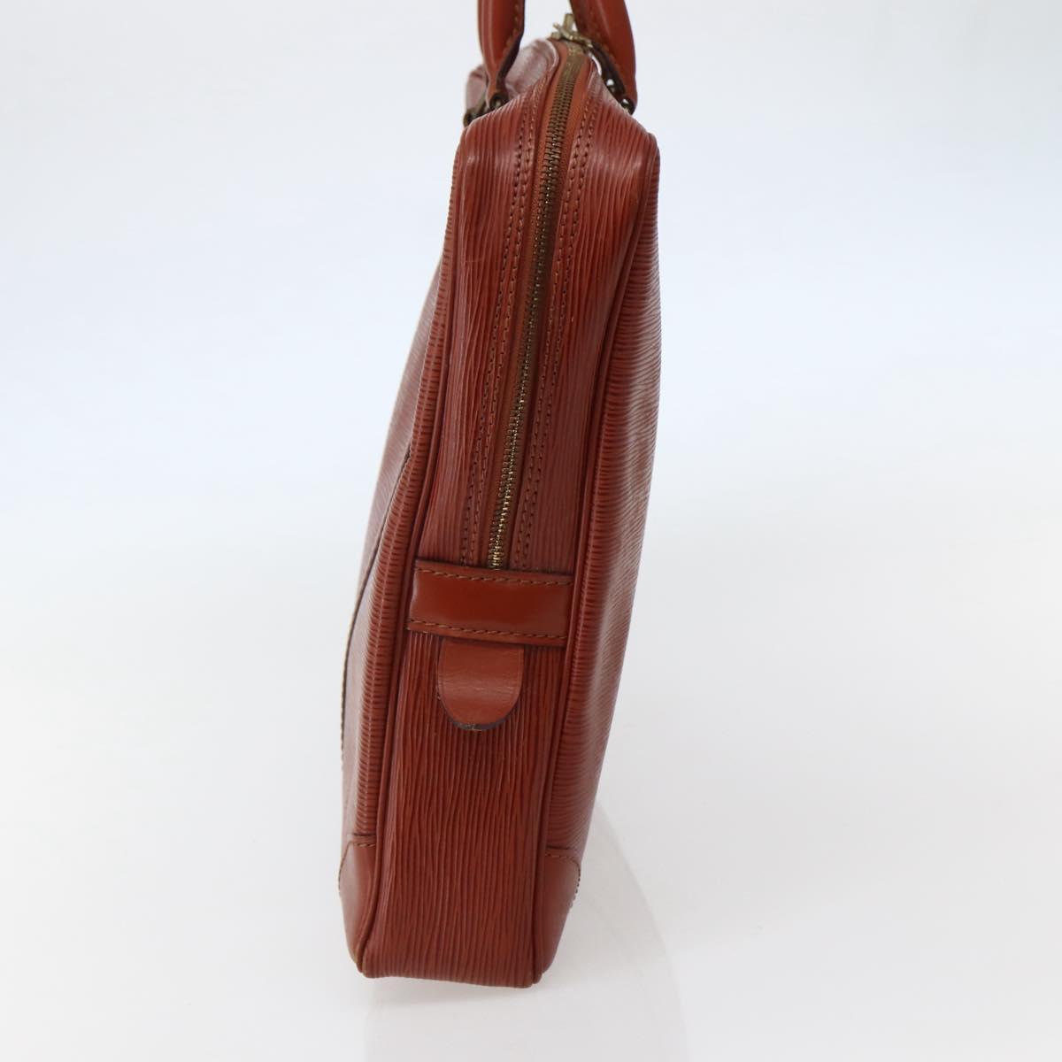 LOUIS VUITTON Epi Porte Documents Voyage Business Bag Brown M54478 Auth 143107