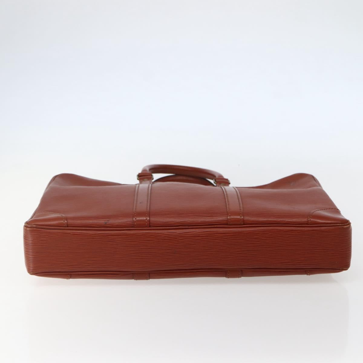 LOUIS VUITTON Epi Porte Documents Voyage Business Bag Brown M54478 Auth 143107