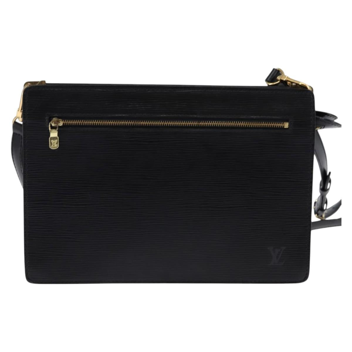 LOUIS VUITTON Epi Angian Shoulder Bag 2way Black M52112 LV Auth 143108