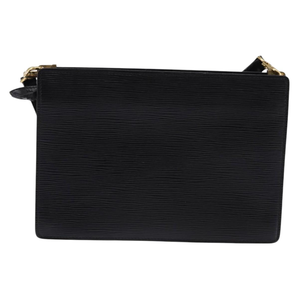 LOUIS VUITTON Epi Angian Shoulder Bag 2way Black M52112 LV Auth 143108