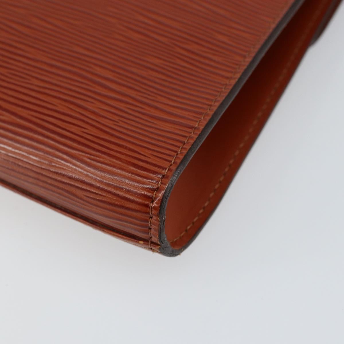 LOUIS VUITTON Epi Art Deco Clutch Bag Brown M52633 LV Auth 143109