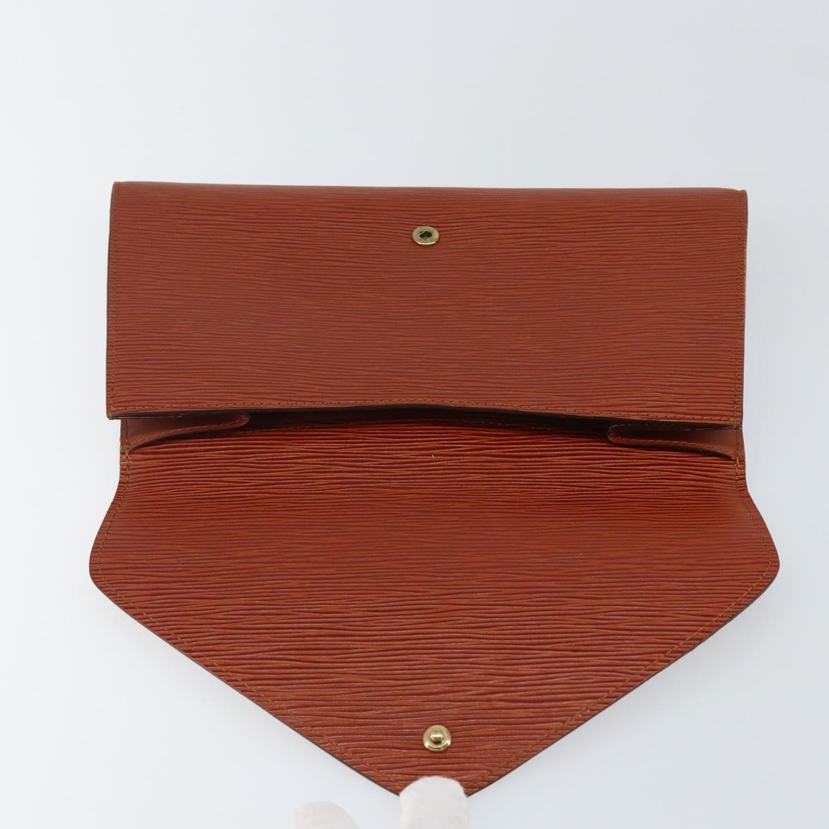 LOUIS VUITTON Epi Art Deco Clutch Bag Brown M52633 LV Auth 143109
