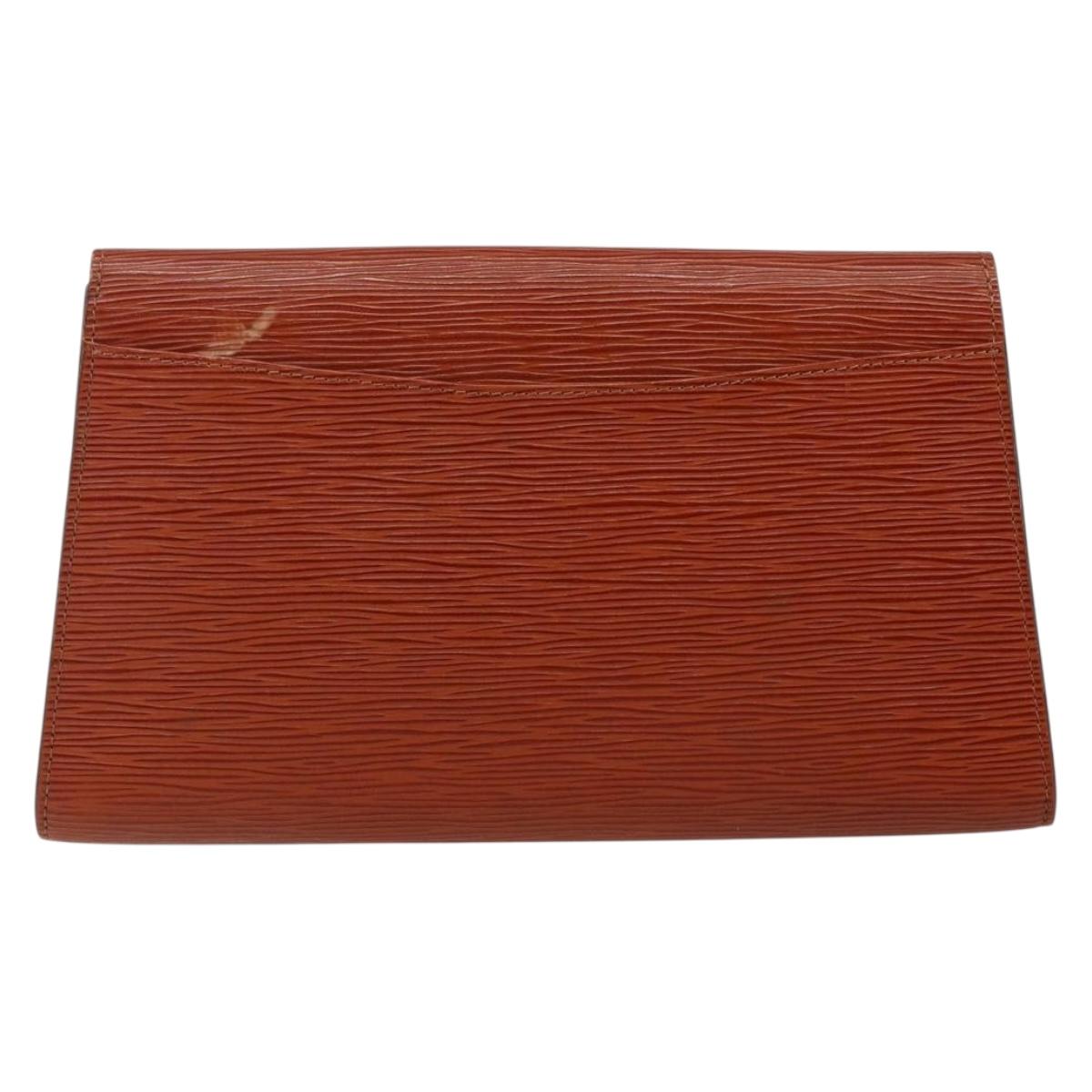 LOUIS VUITTON Epi Art Deco Clutch Bag Brown M52633 LV Auth 143109