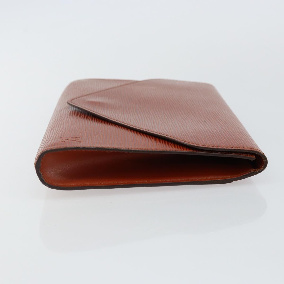 LOUIS VUITTON Epi Art Deco Clutch Bag Brown M52633 LV Auth 143109