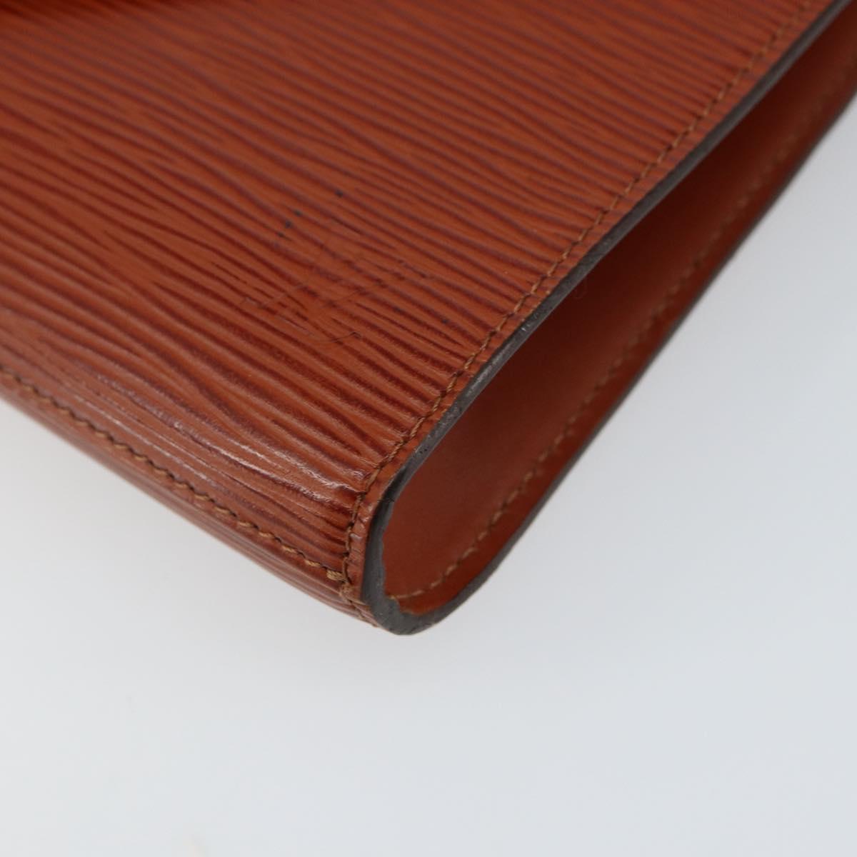 LOUIS VUITTON Epi Art Deco Clutch Bag Brown M52633 LV Auth 143109
