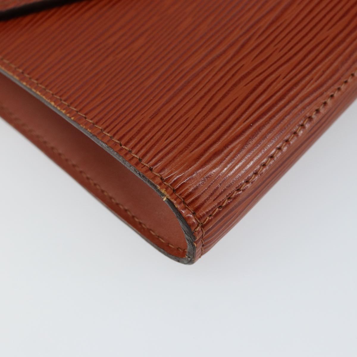 LOUIS VUITTON Epi Art Deco Clutch Bag Brown M52633 LV Auth 143109