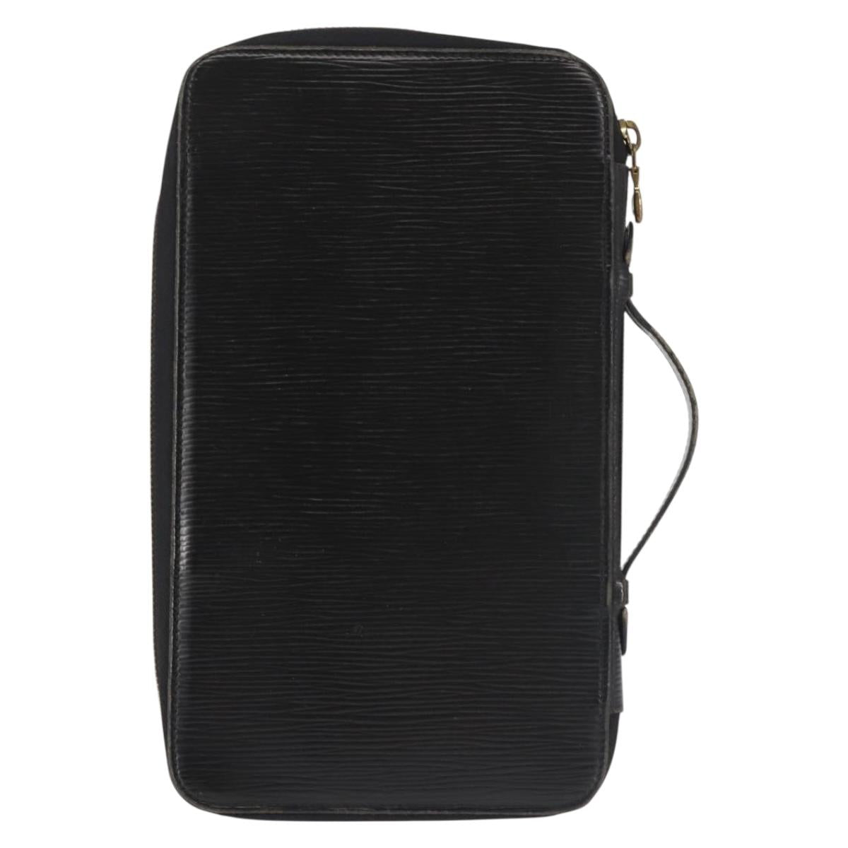 LOUIS VUITTON Epi Poche Escapade Travel Case Black LV Auth 143112