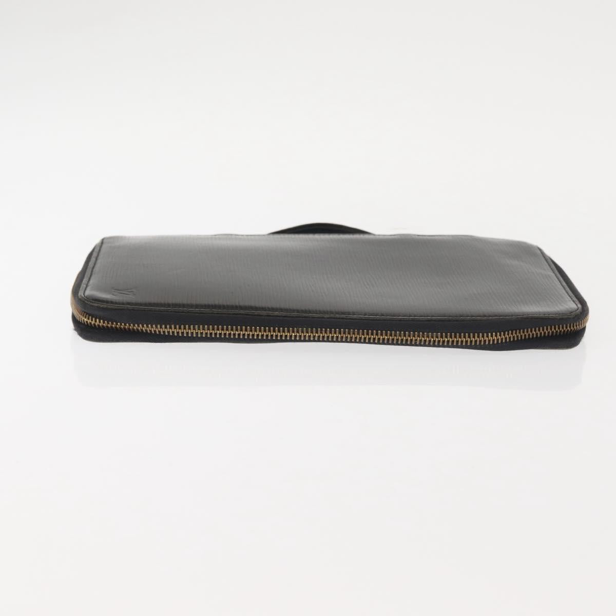 LOUIS VUITTON Epi Poche Escapade Travel Case Black LV Auth 143112