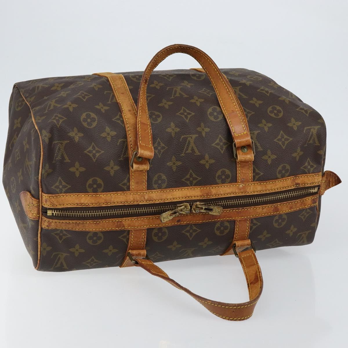 LOUIS VUITTON Monogram Sac Souple 35 Boston Bag M41626 LV Auth 143116
