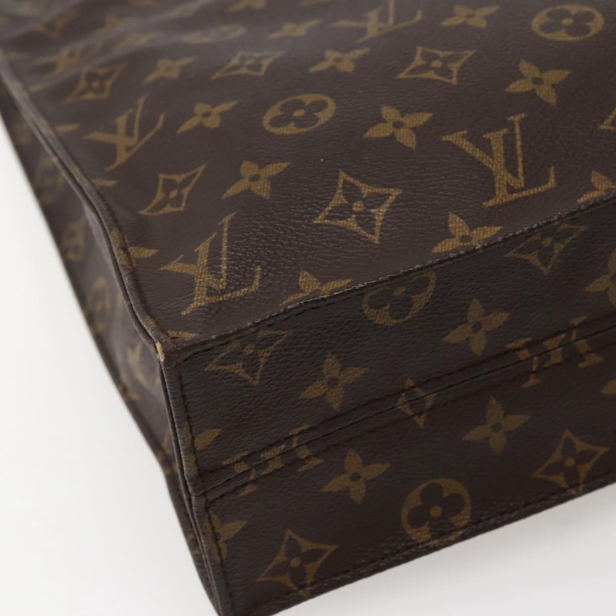 LOUIS VUITTON Monogram Sac Plat Hand Bag M51140 LV Auth 143117