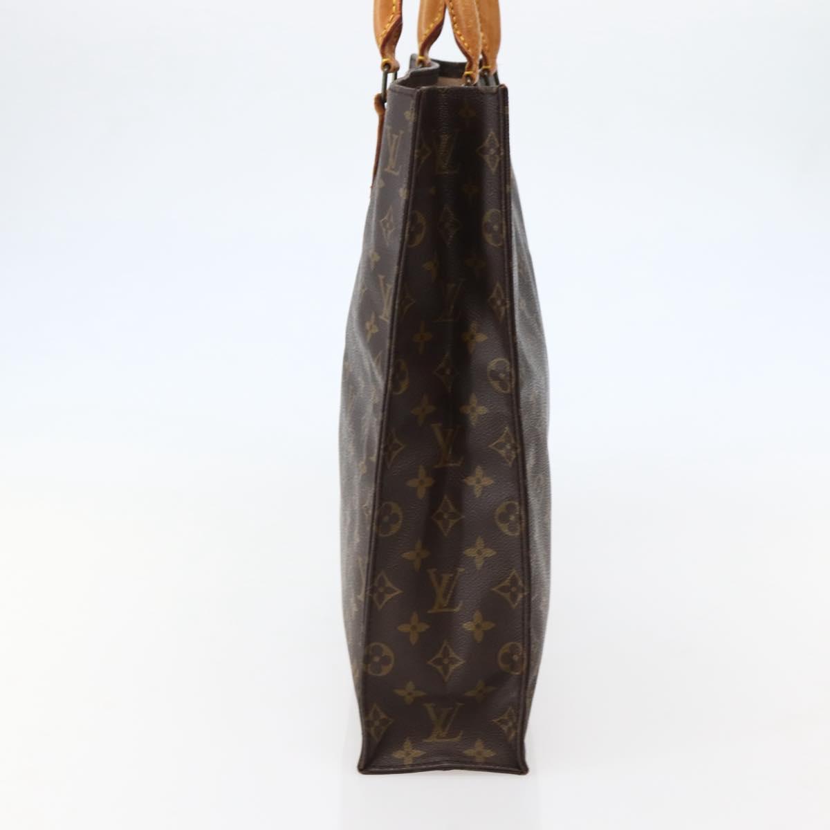 LOUIS VUITTON Monogram Sac Plat Hand Bag M51140 LV Auth 143117