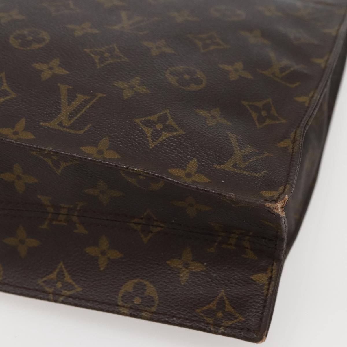 LOUIS VUITTON Monogram Sac Plat Hand Bag M51140 LV Auth 143118