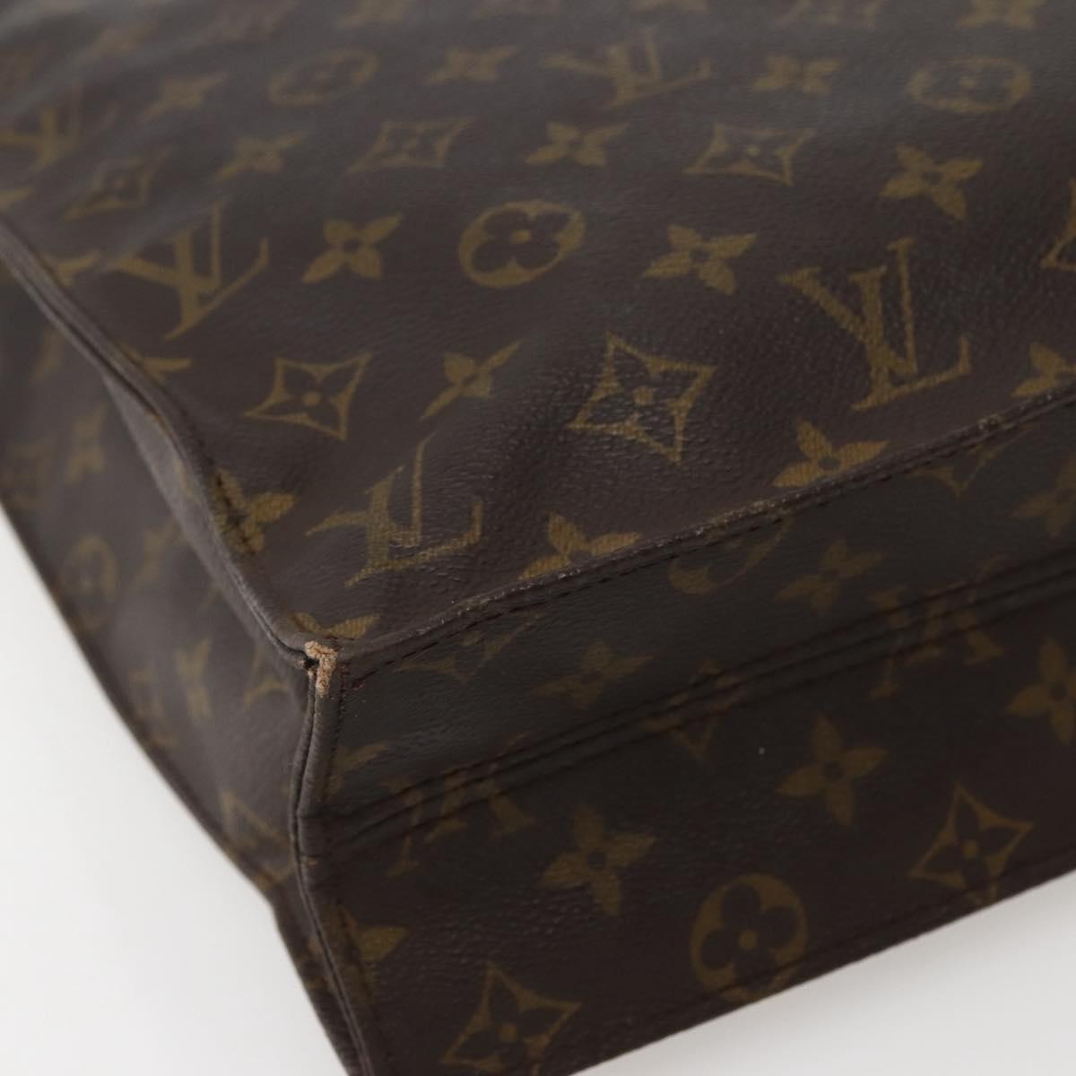 LOUIS VUITTON Monogram Sac Plat Hand Bag M51140 LV Auth 143118