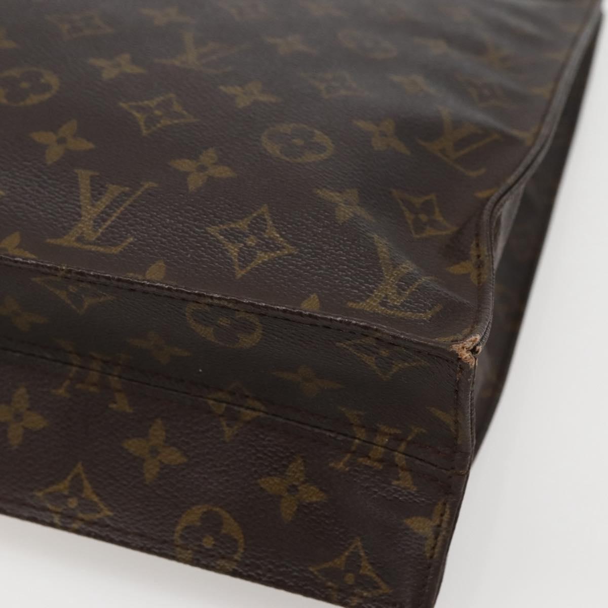 LOUIS VUITTON Monogram Sac Plat Hand Bag M51140 LV Auth 143118
