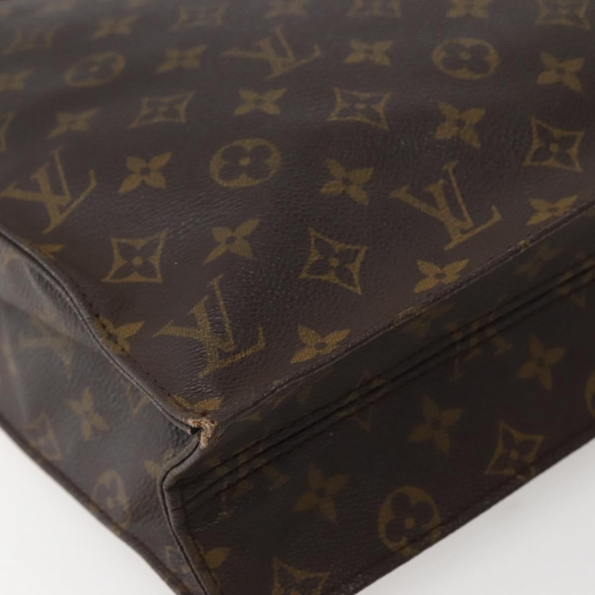 LOUIS VUITTON Monogram Sac Plat Hand Bag M51140 LV Auth 143118