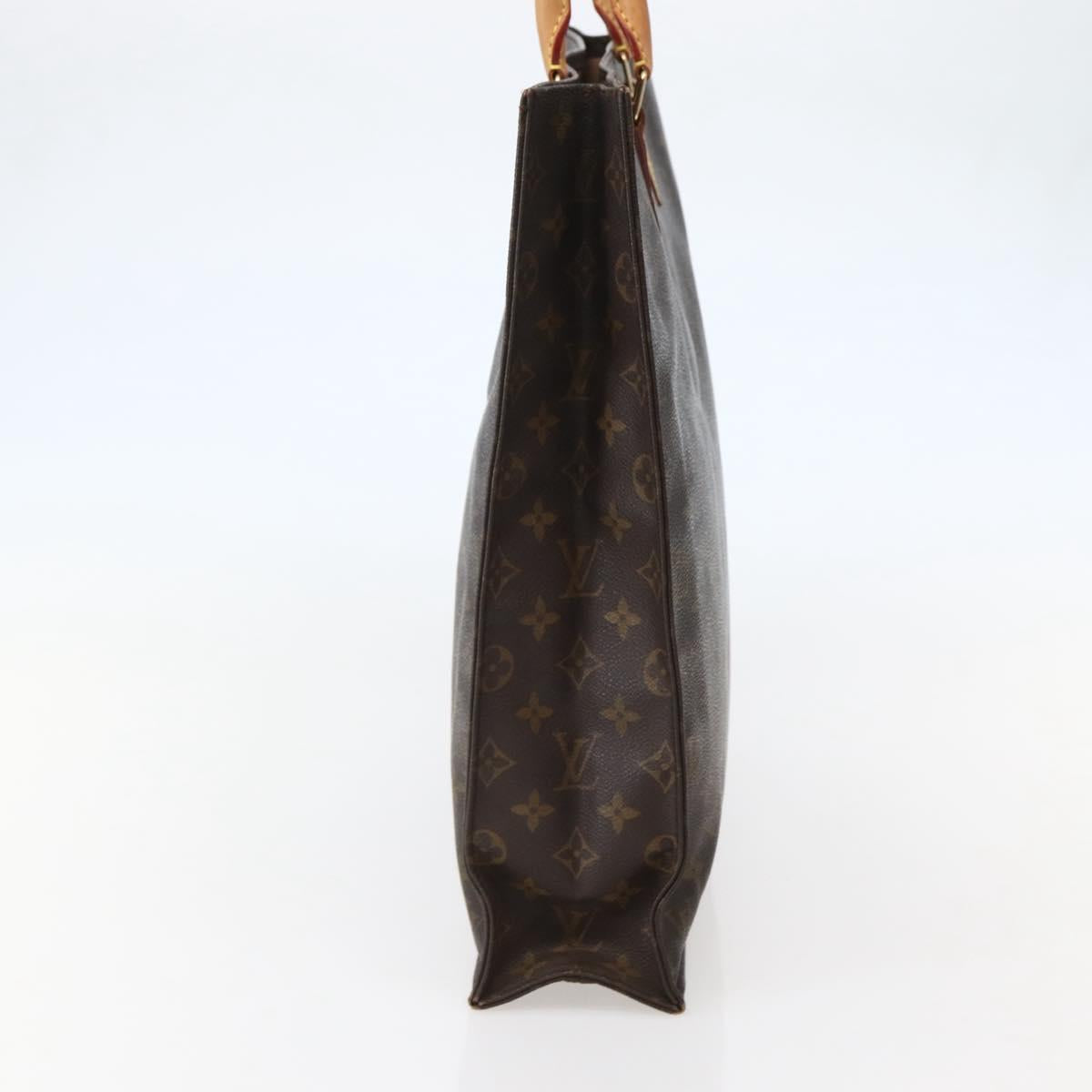 LOUIS VUITTON Monogram Sac Plat Hand Bag M51140 LV Auth 143118