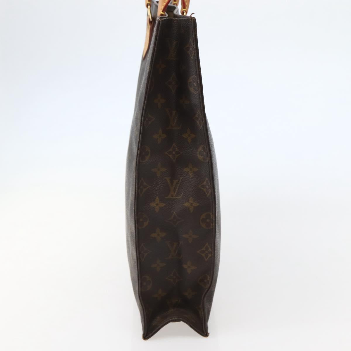 LOUIS VUITTON Monogram Sac Plat Hand Bag M51140 LV Auth 143118