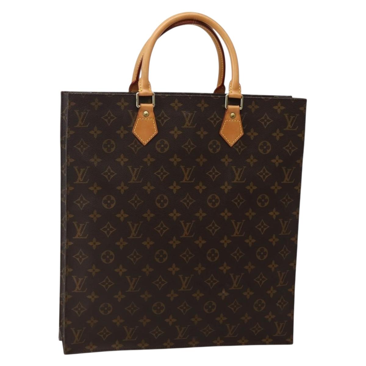 LOUIS VUITTON Monogram Sac Plat Hand Bag M51140 LV Auth 143119