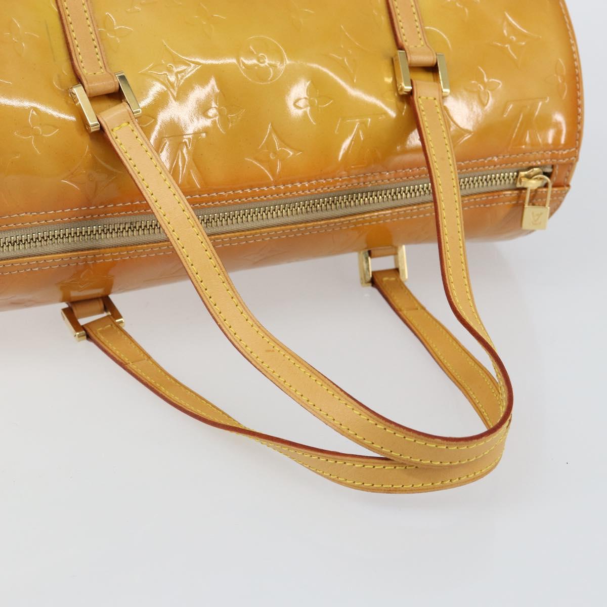 LOUIS VUITTON Monogram Vernis Bedford Hand Bag Beige M91006 LV Auth 143120