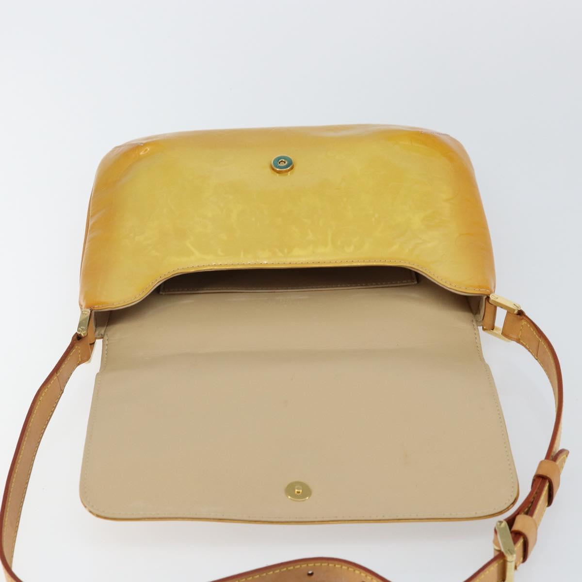 LOUIS VUITTON Monogram Vernis Thompson Street Bag Beige M91301 LV Auth 143121