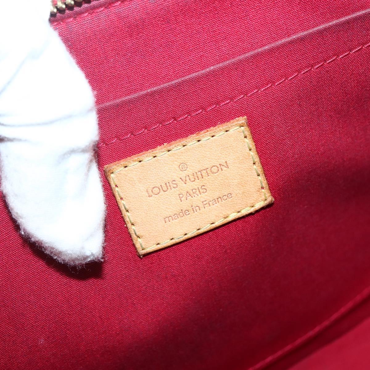 LOUIS VUITTON Vernis Rosewood Avenue Hand Bag Pomme D'amour M93507 Auth 143122