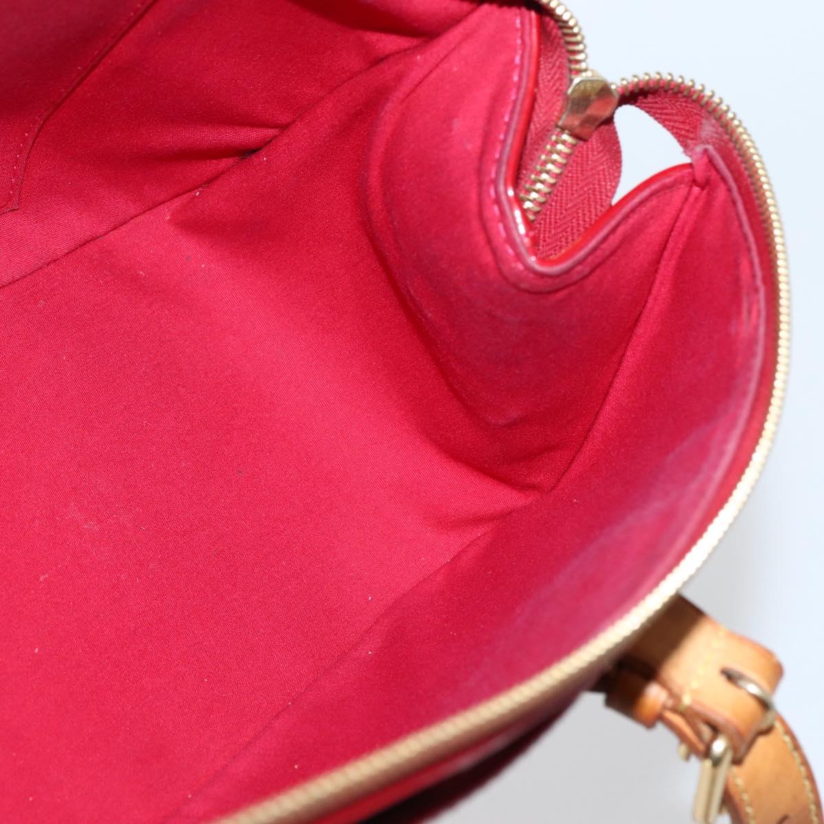 LOUIS VUITTON Vernis Rosewood Avenue Hand Bag Pomme D'amour M93507 Auth 143122