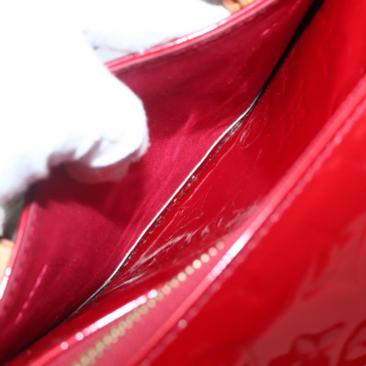 LOUIS VUITTON Vernis Rosewood Avenue Hand Bag Pomme D'amour M93507 Auth 143122