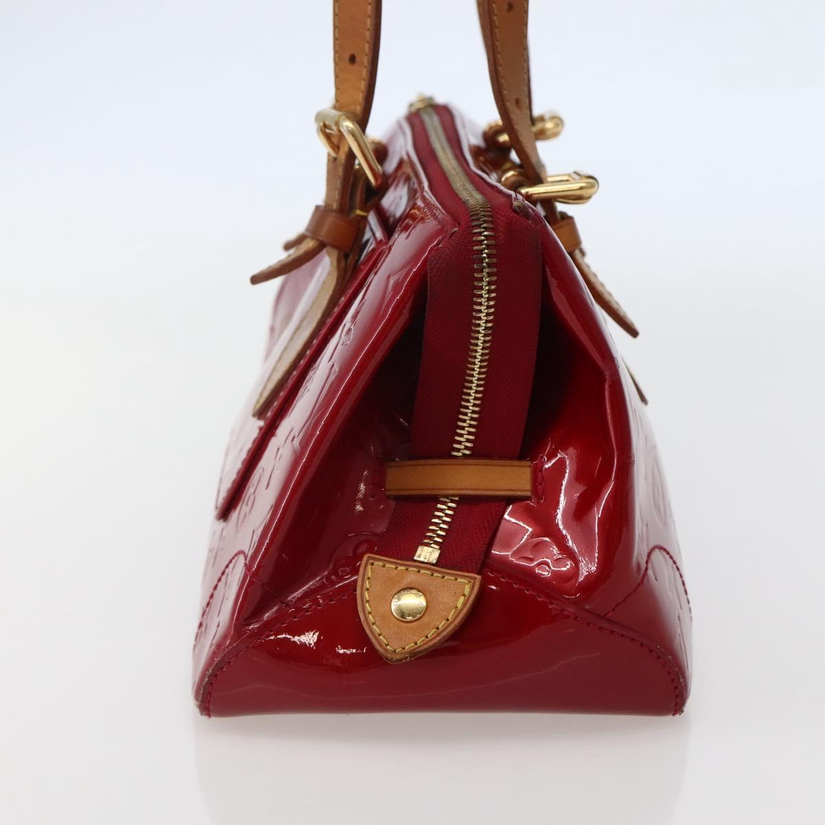 LOUIS VUITTON Vernis Rosewood Avenue Hand Bag Pomme D'amour M93507 Auth 143122