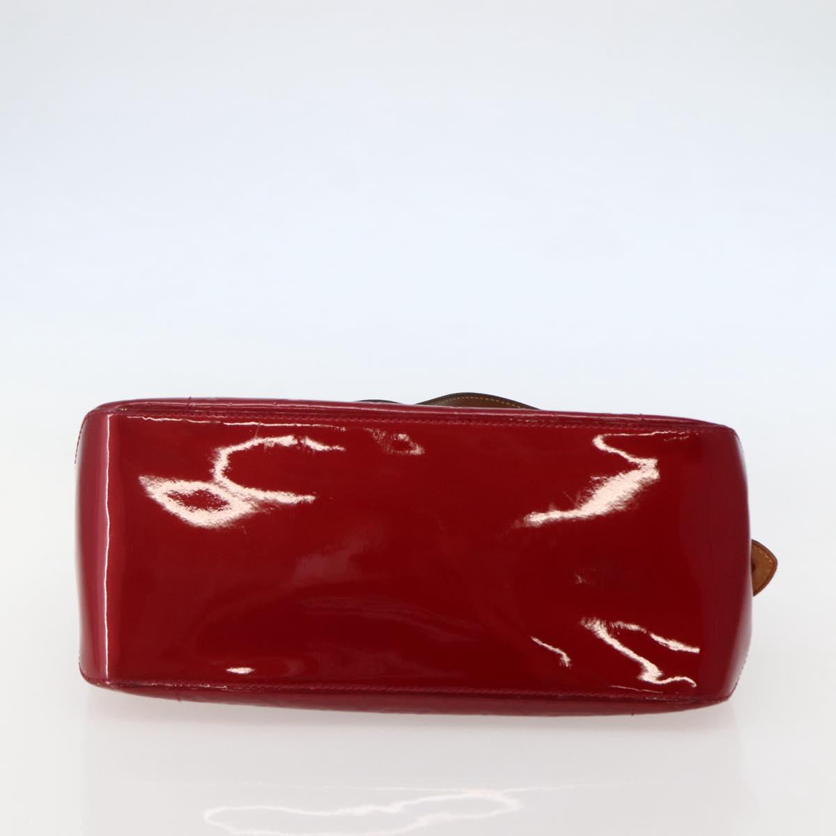 LOUIS VUITTON Vernis Rosewood Avenue Hand Bag Pomme D'amour M93507 Auth 143122